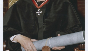 Stanisław Fijałkowski. Podczas wręczenia doktoratu honoris causa ASP w Łodzi, 2002. Fot. z archiwum ASP w Łodzi
