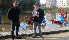 Daniel Rycharski i Tomasz Terlikowski podczas performensu, fot. ATN